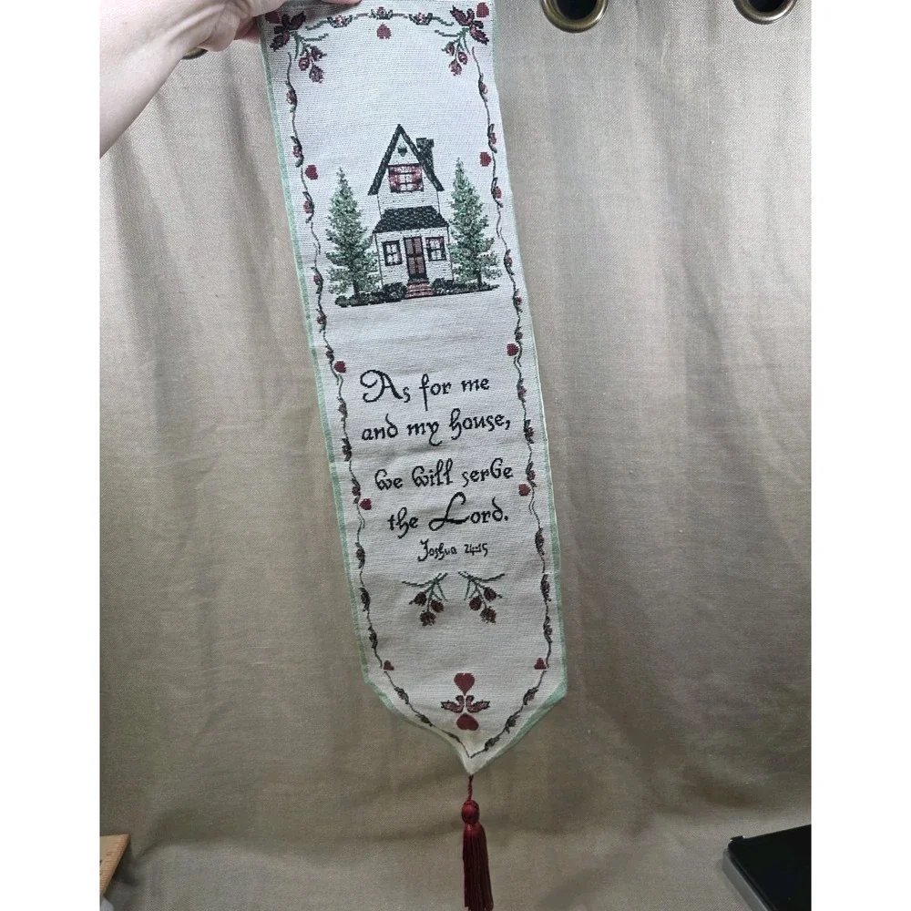 Christian Bible Verse Themed Joshua 24:15 Wall Hanging Flag Cottage Country Farm